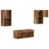 vidaXL TV Wall Cabinets Wall-mounted 4 pcs Old Wood Engineered Wood
