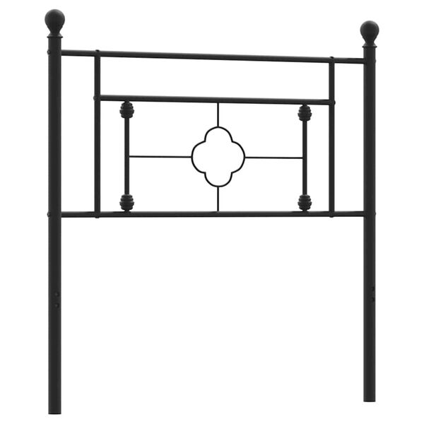 vidaXL Metal Replace Headboard Black 100 cm