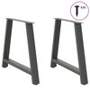vidaXL Dining Table Legs A-Shaped 2 pcs Anthracite 100x(72-73) cm Steel