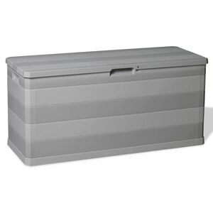 vidaXL Outdoor Storage Box | Light grey | Polypropylene | 117x45x56 cm