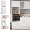 vidaXL Microwave Cabinet Lyon White 60x57x207 cm Engineered Wood