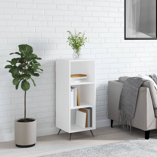 vidaxL Shelf Cabinet White 34.5x32.5x90 cm Engineered Wood