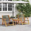 vidaXL Garden Furniture 2 pcs Grey 67 x 78 x 73 cm Solid Acacia Wood