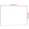 vidaXL Wall-mounted Magnetic Board White 40x30 cm Tempered Glass