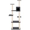 vidaXL Cat Tree with Sisal Scratching Posts Dark Grey 153 cm