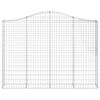 vidaXL Arched Gabion Baskets 6 pcs 200x30x140/160 cm Galvanised Iron