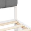 vidaXL Bed Frame with Upholstered Headboard Light Grey 140 x 200 cm