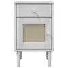 vidaXL Bedside Cabinet SENJA Rattan Look White 40x35x65 cm Solid Wood Pine
