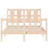 vidaXL Bed Frame without Mattress Small Double Solid Wood Pine
