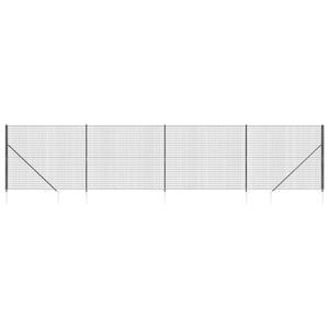 vidaXL Wire Mesh Fence with Spike Anchors Anthracite 1.4x10 m