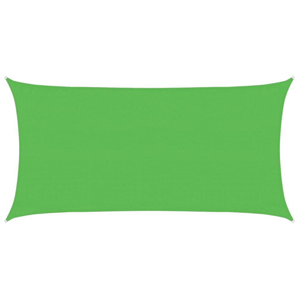 vidaXL Sunshade Sail 160 g/m² Light Green 3x6 m HDPE