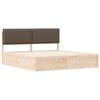 vidaXL Bed Frame with Upholstered Headboard Taupe 180 x 200 cm