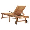 vidaXL Sun Lounger Solid Teak Wood
