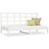vidaXL Day Bed without Mattress White 80x200 cm Solid Wood Pine