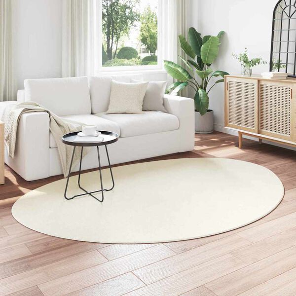 vidaXL Area Rugs HUARTE Cream 140 x 200 cm Polyester