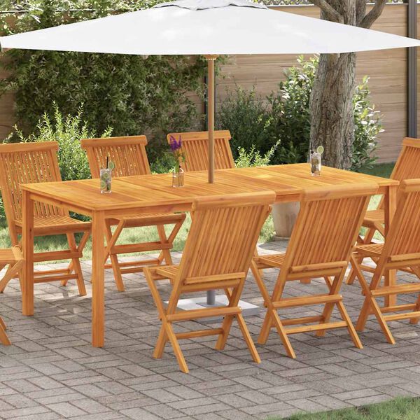 vidaXL Garden Table 200x100x74 cm Solid Acacia Wood