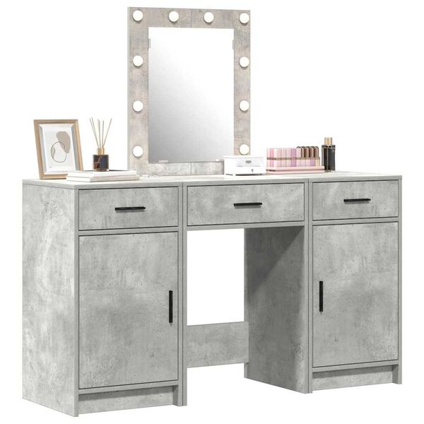 vidaXL Dressing Table with Door Grey 50 x 41 x 135 cm Engineered Wood