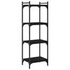 vidaXL Bookcase 4-Tier Black 40x30x120 cm Engineered Wood
