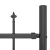 vidaXL Garden Fence 6 pcs Grey 170 x 190 cm Powder-Coated Steel