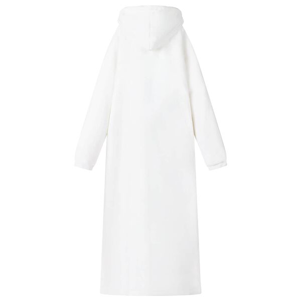 vidaXL Blanket Hoodie White L Fleece and Flannel