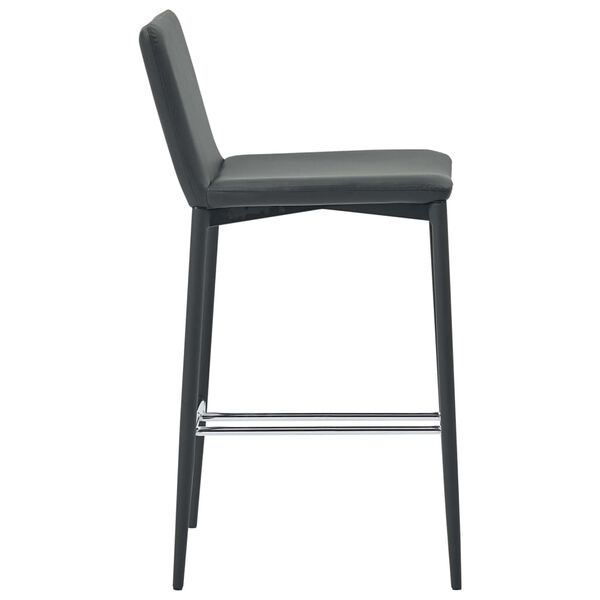 vidaXL Bar Stools 2 pcs Grey Faux Leather