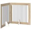vidaXL Foldable Dog Gate with Stands 2 pcs Sonoma Oak 200.5 cm