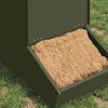 vidaXL Pig Feeder Olive Green 55 x 38 x 76 cm Cold-Rolled Steel
