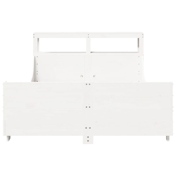 vidaXL Bed Frame without Mattress White 140x200 cm Solid Wood Pine