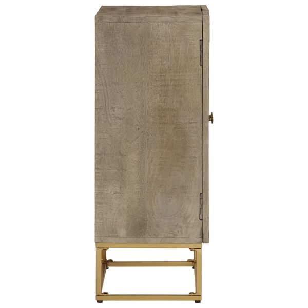 vidaXL Sideboard 55x30x76 cm Solid Wood Mango and Iron