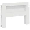vidaXL Headboard Cabinet with Storage High Gloss White Engineered Wood