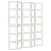 vidaXL Room Divider 5 Panels White Solid Wood Paulownia