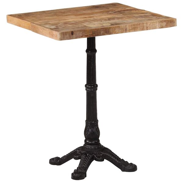 vidaXL Bistro Table 60x60x77 cm Rough Mango Wood