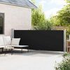 vidaXL Patio Retractable Side Awning 140x600 cm Black