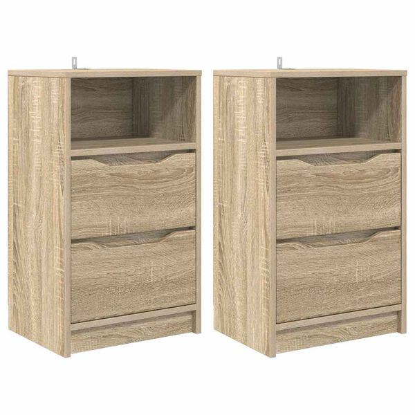 vidaXL Bedside Tables with Drawer 2 pcs Sonoma Oak 40 x 30 x 467 cm