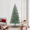 vidaXL Artificial Christmas Tree Snow Flocked with LED Light 210 cm