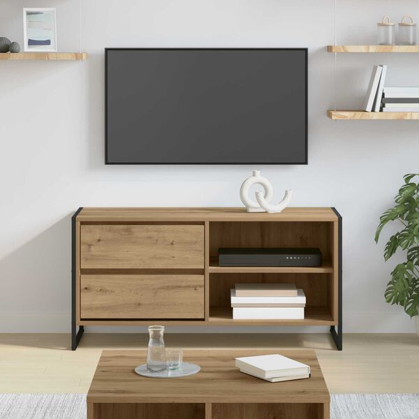 vidaXL TV Cabinet Artisian Oak 100 x 36 x 49.5 cm Engineered Wood