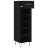vidaXL Shoe Cabinet Black 30x35x105 cm Engineered Wood