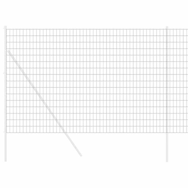 vidaXL Euro Fence Grey 1.6 x 10 m PVC-coated iron