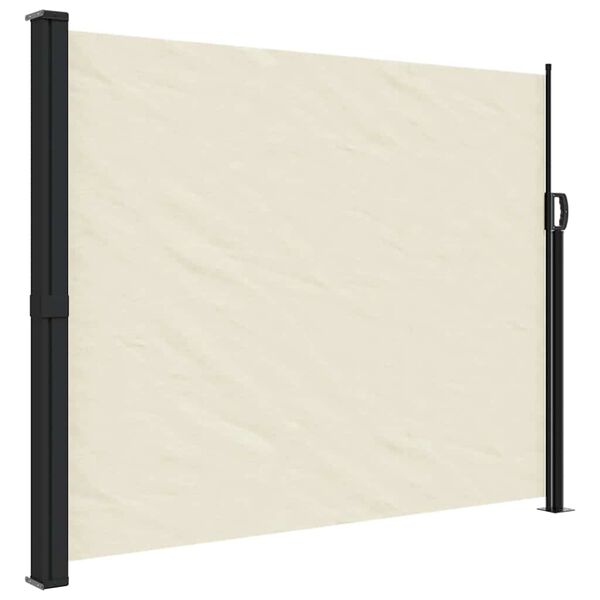 vidaXL Retractable Side Awning Cream 160x500 cm