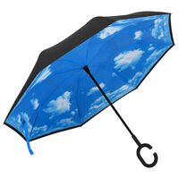 vidaXL Umbrella C-handle Black 108 cm