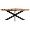 vidaXL Dining Table Oval 200x100x75cm Acacia Wood