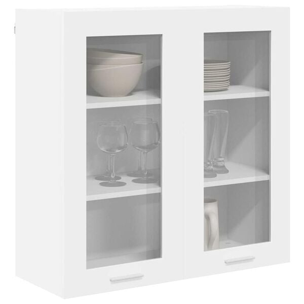 vidaXL Hanging Cabinet with Door White 80 x 31 x 80 cm Engineered Wood