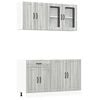 vidaXL 4 Piece Kitchen Cabinet Set "Lucca" Grey Sonoma Engineered Wood
