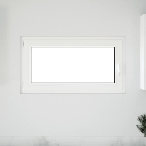 vidaXL Basement Window "RISOR" 110x50 cm Tilt&Turn DIN Left White