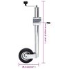 vidaXL Trailer Jack Wheel with Split Clamp 60 mm Galvanized Steel