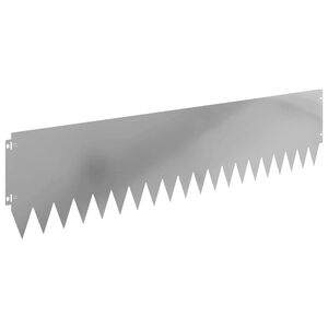 vidaXL Lawn Edging 20 pcs 103 x 25 cm Steel Silver