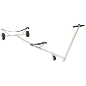 vidaXL Adjustable Boat Trailer with Pneumatic Tires 200 kg Load Silver