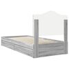 vidaXL Storage Bed with Drawer Grey Sonoma 75 x 190 cm Engineered Wood
