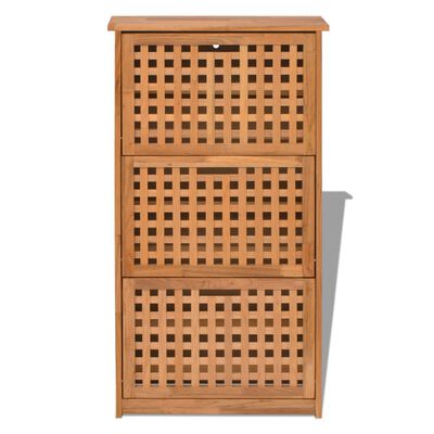vidaXL Shoe Storage Cabinet Solid Walnut Wood 55x20x104 cm