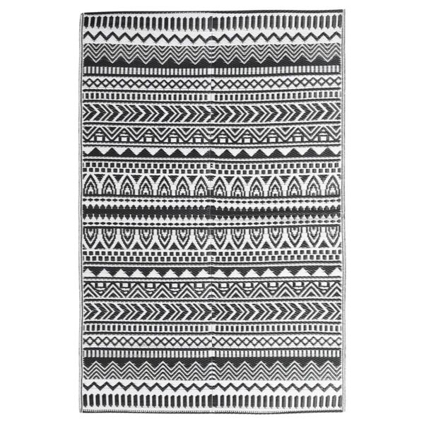 vidaXL Outdoor Rug ARAKIL Black 160x230 cm PP